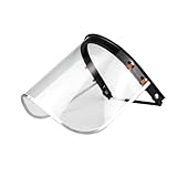 SAFIGLE Transparentes Schutzschild für Gesicht mit Aluminium hartschalen visier Antibeschlag schutzmaske für Schleifen Polieren Schneiden Kompatibel mit Schutzhelmen Langlebig und Klar