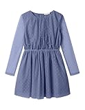 NAME IT Mädchen Nkfvabos Ls Dress Noos, Blue Ice, 116 cm