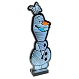 Christmas Inspirations Infinity Lights by Disney Frozen LED Weihnachtsdeko Schneemann Olaf mit 3D Spiegeleffekt | Lichterfigur 42 cm für Weihnachten, Herbst und Winter- Offiziell lizenziert