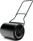 FANTASK Rasenwalze 60 L, Handwalze mit U-Griff, Gartenwalze Ø 40CM, befüllbar mit Wasser&Sand