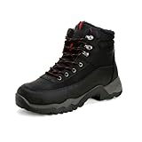 Bergschuhe Trekkingschuhe Herren Winter, Warm Gefüttert Winterschuhe, Winterstiefel Bequem Wasserdicht Wanderschuhe Schneestiefel Outdoor, Barfuss Schuhe Männer Traillaufschuhe