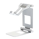 PEPLAYTAL Klappbarer Handyständer Einstellbar Handy -Halterung Steht Mobile Verstellbarer Telefonständer Zusammenklappbarer Telefonständer Tablet-Halter Faltbar Aluminiumlegierung Silver