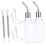 POPETPOP 2 Stücke Pet Trinkwasserflasche Wasserflasche Automatische Kaninchenzufuhr Autozufuhr Kaninchen Trinkflasche Hängender Wasserspender Kaninchenwasserspender Kaninchentränke