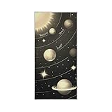 Sonnensystem mit Sonne, Erde, Mars, Merkur, Jupiter, Saturn, Uranus, schnell trocknend, weiches Gesicht, Badetuch, Küchen-Geschirrtücher, Waschlappen, saugfähige Geschirrhandtücher für Hotel