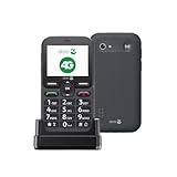 Doro - Leva L10 - Seniorenhandy ohne Vertrag - Großes Display in Querformat - Kräftiger Klang - Kamera - Notruftaste mit GPS - Inklusive Ladestation - Schwarz
