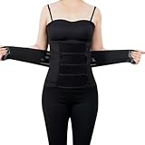 INNObeta Bauchbinder für Frauen, Bauchband Eingewickelter Gürtel mit Baumwolle, Schwarz, Größe S
