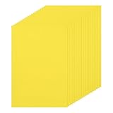 DMiotech 20 Stück geschliffene Pastellpapiere, 25,4 x 38,1 cm, gelbe Pastellpapiere, 160 g/m², Kunstkartonpapier für Künstler, Buntstifte, Holzkohle, Bastelarbeiten, 20 Stück