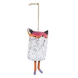 Hohopeti Boho Handgefertigtes Tier Windspiel Fuchs Hängend Wetterfest Garten Deko Kreatives Klangspiel Für Terrasse Balkon Innenbereich