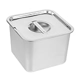 OUNONA Eisbox Gefrierbehälter Eisbecher Kühlbox-lebensmittelbehälter Eistüten Zuckerdose Aus Edelstahl Aufbewahrungsbecher Für Eisbehälter Aus Metall Eiswannen Silver Rostfreier Stahl