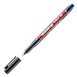 edding 147 S Permanentstift mit Radiergummi - Acetatstift - Blau - 1 Stift - 0,3 mm Rundspitze