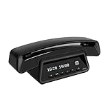 ALCATEL ePure Premium - Schnurloses Festnetztelefon DECT mit Anrufbeantworter - Vintage-Design - Basis mit smarter Anzeige - Grafikdisplay - Freisprechfunktion - Anrufblockierungsfunktion - Schwarz