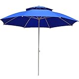 NDRFAWY Gartenschirm, 2,5 m, Doppel-Top-Sonnenschirm, für den Außenbereich, Balkon, Hof, Strand