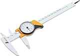 Shinwa 19932 Uhren-Messschieber aus Fiberglass 150mm - Hochwertige Schieblehre mit 0,1mm Genauigkeit