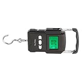 FRCOLOR Tragbare elektronische Waage hängende Waage tragbares Gepäck Express-Gepäckwaage Kistenwaage digitale Fischwaage LCD-Display- Handwaage Black