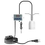 GlowUp 200W Reptilien Aquarium Wärmelampe,Intelligente Temperaturregelung Schildkröte Terrarium Lampe,E27 Wärmelampe Terrarium Mit Ein-/Ausschalter,für Schlangen,Schildkröten,Eidechsen,Chamäleons,