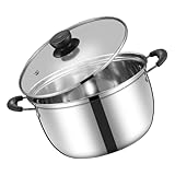 Toyvian Edelstahl Milchtopf mit Anti verbrennungsgriff Vielseitiger Suppentopf für Milch Koreanische Nudeln und Instant suppen Schnelles Erhitzen Spülmaschinengeeignet