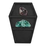 yakermur Kleine Displayregale für Sammlerstücke, Bücherregal aus Holz, Miniatur-Schmuckständer aus Holz | Etui für Schmuck Ringe Rock Mineral Specelns