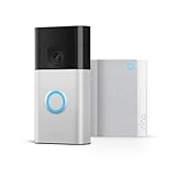 Ring Akku-Videotürklingel (Battery Video Doorbell) mit Chime | WLAN-Videotürklingel-Sicherheitskamera, Selbstinstallation (in 5 Minuten) | mit eingebautem Akku I Privatsphäre-Einstellungen