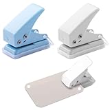 2 Stück Locher Klein,Mini Locher,Tragbarer Mini Einzellocher,Taschenlocher,Locher A4,Dart Flight Locher,Dart Locher,Locher Für Ordner,Mini Locher Schule,für Büro,Schule und DIY Projekte(Weiß Blau)
