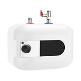 Mqwdxzfes 6L Elektrischer Warmwasserbereiter, 1500W Untertischboiler Druckfester, Untertisch Boiler mit LED-Display, Kompakter Wasserboiler Kleinspeicher für Küche Badezimmer Wohnmobil Spüle