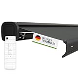 empasa Elektrische Kassettenmarkise 'Classic' Gelenkarmmarkise Markise Sonnenmarkise Sonnenschutz, komplett vormontiert, in verschiedenen Größen und Farben