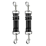 Hundehalsband-Clips, 2 Stück, Hundehalsband-Anschluss, reflektierend, Nylon, Welpenhalsband, doppelseitiger Clip-Riemen, verstellbarer Haustier-Hundehalsband-Anschluss für Hundegeschirr zu Halsband,