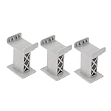 Kisangel 3 Stück Brückenpfeilerspielzeug Lustiges Brückenpfeilerspielzeug Bridge-Modell Brückenpfeiler-Modell Brückenpfeilermodell Plastik Grey