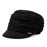 AIDIER Damen Weiche Schirmmütze mit Falten - Newsboy Cap für Frauen, Chemo Turban für Haarausfall, BallonmüTze, Baskenmütze Slouchy Bonnet