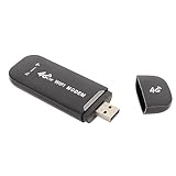 4G LTE Router, Tragbares WLAN mit SIM Karten Steckplatz Mobiler WLAN Router USB surfstick, bis zu 150Mbit/s Download/ 50Mbit/s Upload Verbindung mit bis zu 10 Geräten (Schwarz)