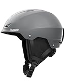 Findway Skihelm für Herren Damen,Unisex Schneesporthelm für Skifahren/Snowboard mit Belüftungssystem,Snowboardhelm für Erwachsener & Jugend,Titangrau