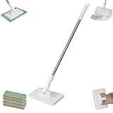 Wischmopp Mit Druck Klemm System, Automatisches Klemmtuch, Einweg Staubmopp Mit 4 Wiederverwendbaren, Lazy Bodenwischer, Mini Mop Mit Tuchwechsel, Für Badezimmer, Küche