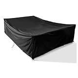 OOOXZO Gartenmöbelabdeckungen Winterfest 220x150x90cm/LxBxH Abdeckung für Gartenmöbel 600D Oxford Tisch Abdeckhaube Schutzhülle für Gartentisch Sitzgruppe
