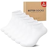 IceReco Sneaker Socken Herren 43-46 Weiß Damen 6 Paar Baumwolle Sneakersocken Kurz Kurze Socken Laufsocken Halbsocken Sportsocken Herrensocken Damensocken Sommer Halbe Low Running Socks