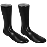 UTHCLO 2 Stück Teiliges Fußmodell aus Kunststoff Schwarzer Sockendisplay Prop Realistische Fußmannequins für Damensocken Praktisches Sockendisplay für Laden und Fotografie Robustes