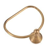 LABRIMP Handtuchhalter Vintage Messing Handtuchring Wandmontage Retro Bad Küche Hotel Halbrund Rustikaler Handtuchhalter aus Metall Platzsparend Installieren