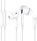 iPhone Kopfhörer mit Kabel [MFi Zertifiziert] iPhone Kabel Kopfhörer/HiFi Stereo Ohrhörer mit Lightning (eingebautes Mikrofon und Lautstärkeregler) mit iPhone 14/13/12/11/SE/X/7 Unterstützt alle iOS