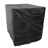 IBC Wassertankabdeckung mit Reißverschluss, wasserdicht, staubdicht, UV-Schutz, Behälterabdeckung für 300 l, 600 l, Regenspeicher, Outdoor, Garten, schwarz, faltbar, 210D-Nylon-Material (600 l, 120 x