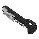 BUGUUYO Multifunktionaler Edelstahl Flaschenöffner Kreativer Wein Kapselheber Robuster Bier Weinflaschenöffner für Zuhause Bar Restaurant Stilvolles Langlebiges Öffner tool für