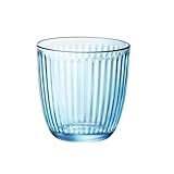 Bormioli Rocco & Figlio- Line Bicchiere per Acqua, Colore Blu, BOR1239, 6 pezzi