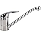 Inodiref Küchenarmatur 360° Schwenkbar Wasserhahn Küche Mischbatterie Küche mit Keramikkartusche Spültischarmatur mit Einhebelmischer und 60cm Kalt-Warmwasserschlauch Chrom