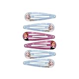 DISNEY Frozen II – Set mit 6 Click-Klammern mit Elsa und Anna – Die Eiskönigin – Alle Haartypen – Haarschmuck – Offizielles Produkt Disney