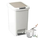 Mülleimerdeckel, Mülleimer für Zuhause | Treteimer – Mülleimer mit Soft-Close-Design, Geruchsschutz, Haushaltsbedarf für Bad und Küche