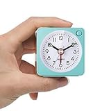 YouJabz Wecker Analog, Klassischer Analoger Reisewecker mit Schlummerfunktion und Licht, Mini Wecker, kompakte Größe, Wecker Ohne Ticken ruhiges Quarzuhrwerk, Einfache Bedienung, Zurück zur Schule