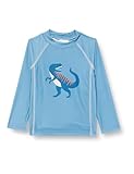Playshoes UV-Schutz Bade Shirt Unisex Kinder Schwimmshirt Badebekleidung, Dino blau Langarm, 110/116