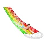 Frilla Rutsche und Wasserrutsche, Kinder Wasserrutsche, Sommerspielzeug mit eingebauter Sprinkleranlage für Garten und Wasserspielzeug (465 × 80 cm) | REEFLY