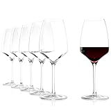 Stölzle Lausitz Rotweingläser Experience 6er-Set 450ml – Hochwertige Weingläser ideal für Rotwein – Eleganter Rotweinkelch aus Kristallglas für maximale Aromaentfaltung – Spülmaschinen- & Stoßfest
