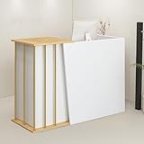 GAOXIAO Kassentheke Einzelhandel, Empfangstheke Rezeptionstheke Reception Desk Moderner Tresen Bar Theke Bartheke Begrüßungstheke Büromöbel mit Schubladen für Hausbar Büro A 140 cm