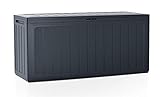 rg-vertrieb Gartenbox Auflagenbox 280L Truhe Box Gartentruhe Boarde Kissenbox Gartenkasten (Anthrazit)