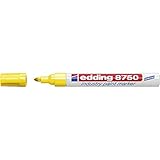 edding 8750 Industrie Lackmarker - gelb - 1 Stift - Rundspitze 2-4 mm - Lackstift zum Beschriften von staubigen, leicht öligen Oberflächen, Reifen, Metall, Glas und Holz - permanent, wasserfest