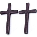 Stakee Holzkreuz Charm 2pcs Vintage Hanging Cross Religiös Holzkreuz Hängekreuz Für Heimwanddekoration